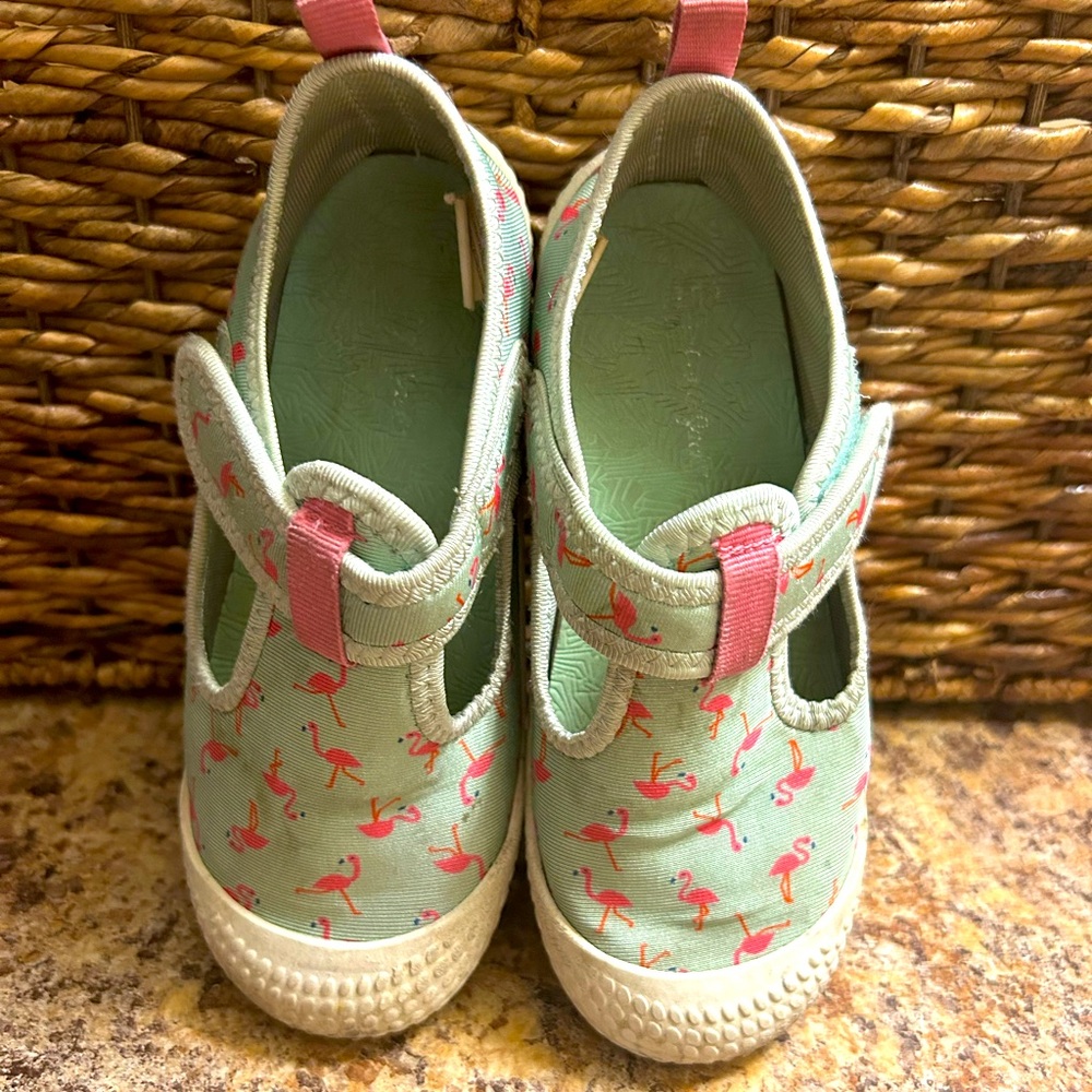 Cat and Jack, flamingo water shoes size 11 well loved.